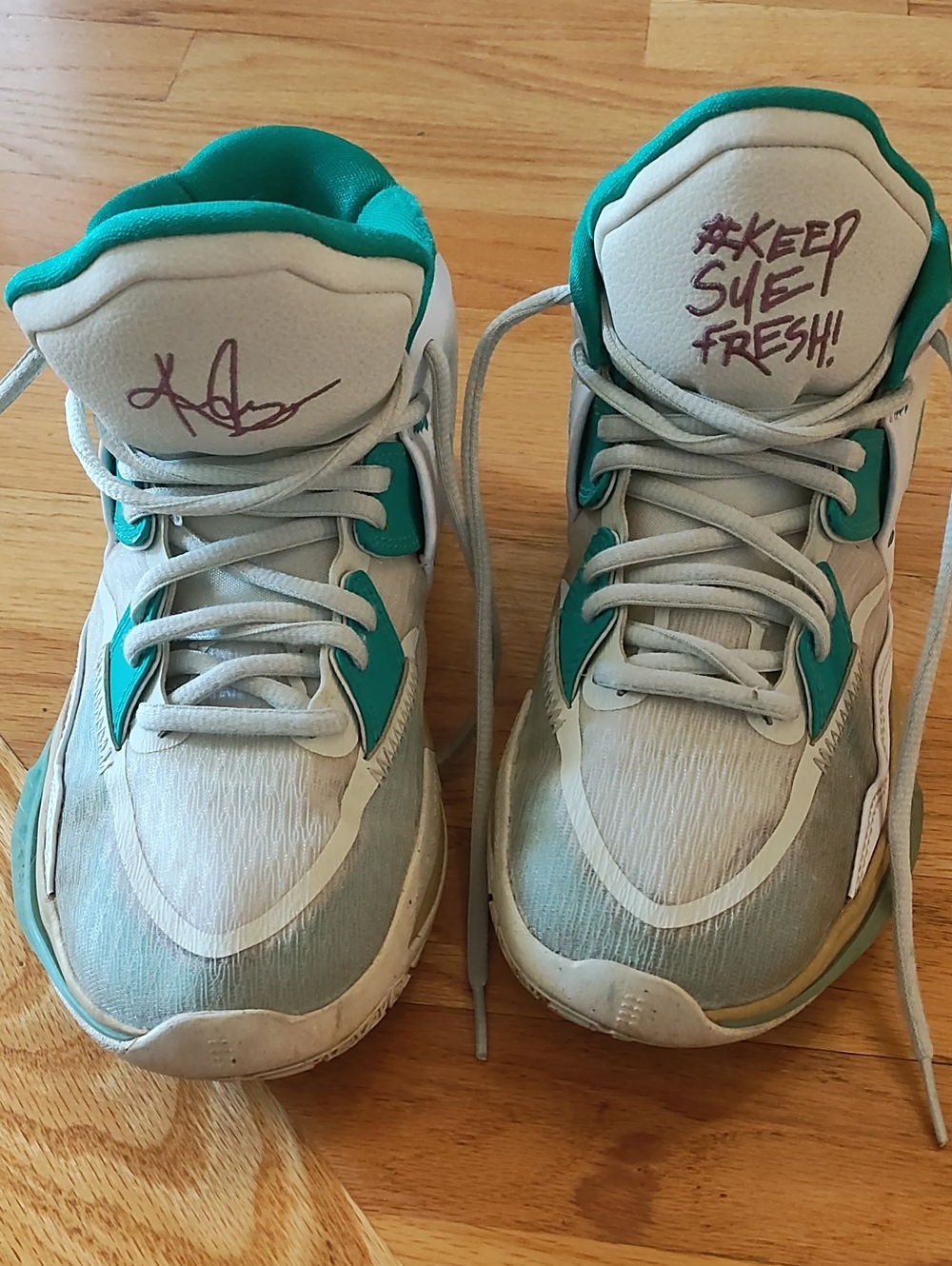 Nike Kyrie Irving Kids High Top Sneakers White Teal